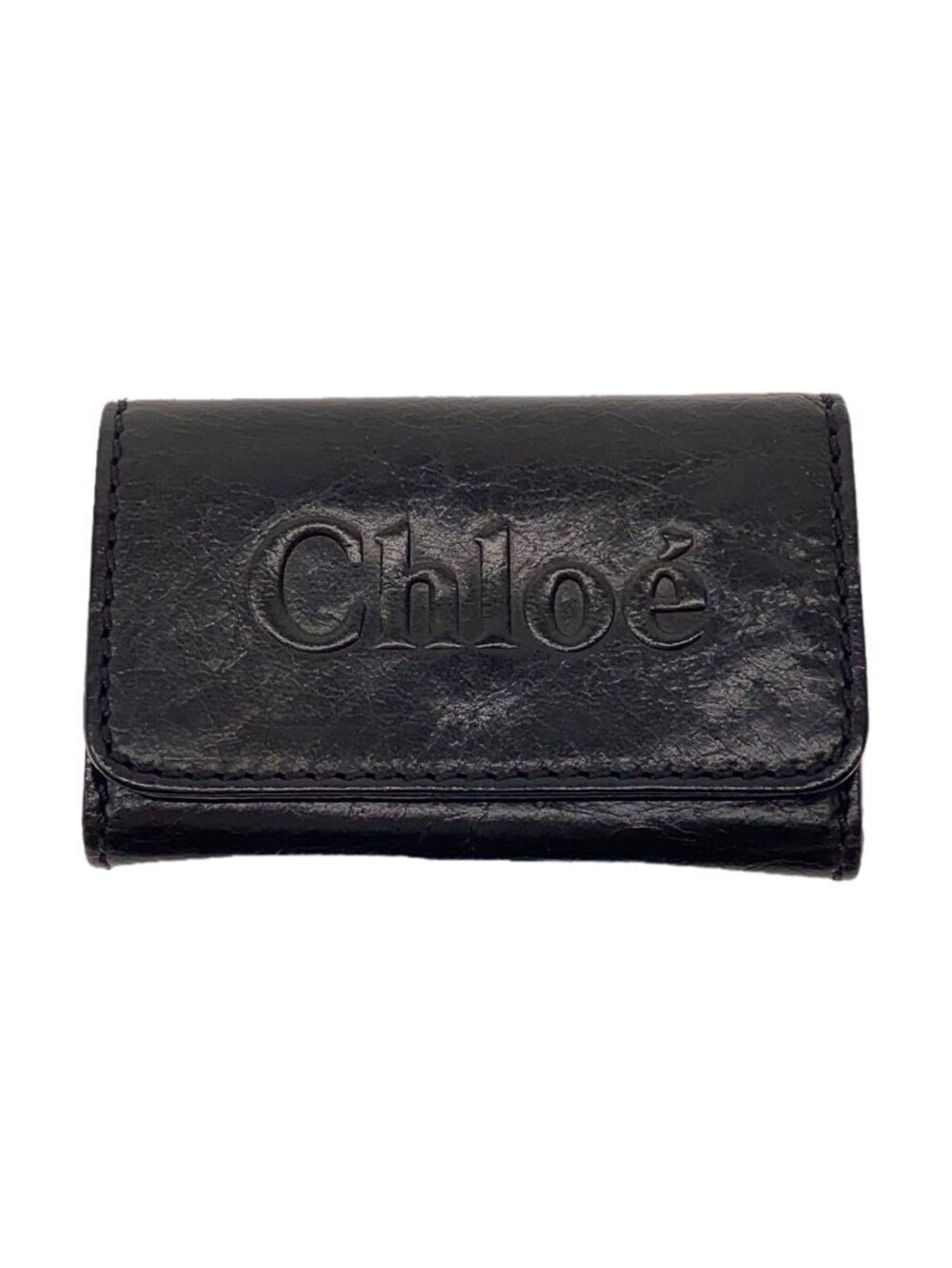 Chloe Key Case Wallet Leather Black